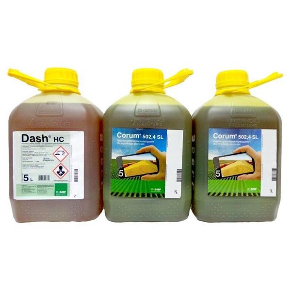 ZESTAW 2X5L CORUM+5L DASH BASF BENTAZON IMAZAMOKS POWSCHODOWO GROCH BOBIK BÓB