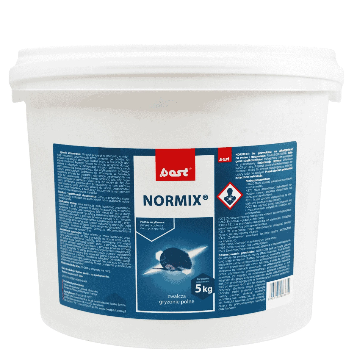 Trutka NORMIX 5kg na gryzonie polne nornice myszy szczury